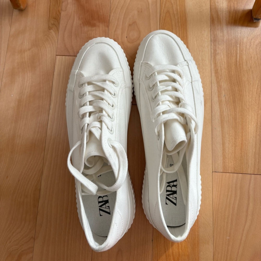Zara platform sneakers. Worn only once. Like new!